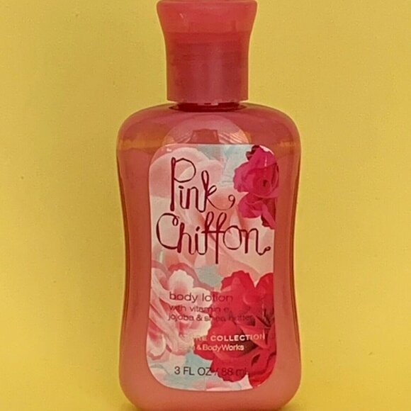 Bath & Body Works Pink Chiffon Body Lotion Rare Travel Size 3 Oz Discontinued - Picture 2 of 6